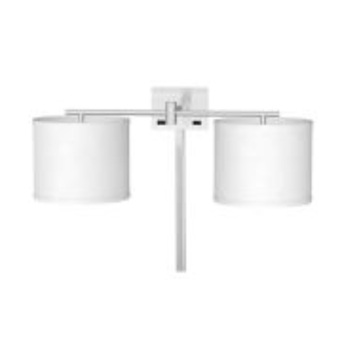 Sleep Double Wall Lamp with Brushed Nickel Finish (Corded)