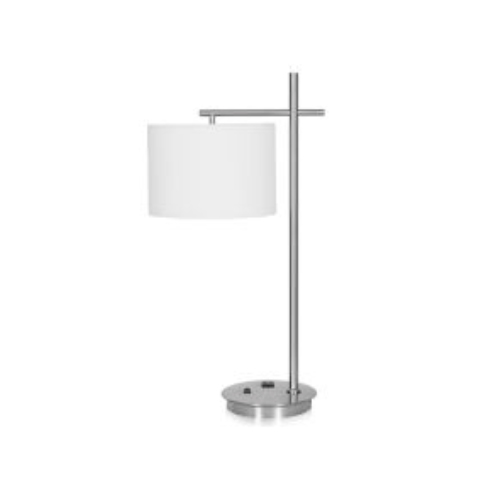 26" Single Table Lamp with Brushed Nickel Finish