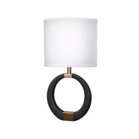 Entry Wall Sconce with Ebony and Burnished Brass Accents