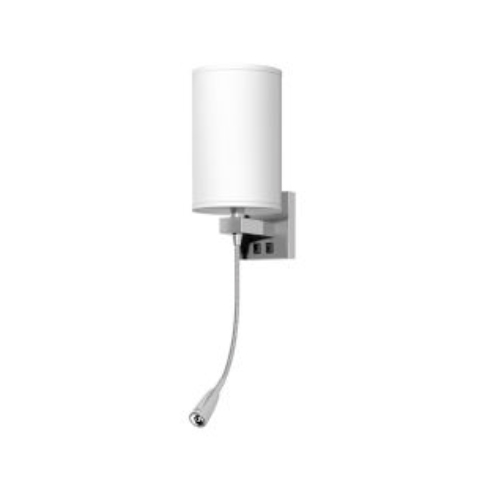 Single Wall Lamp with Brushed Nickel Finish