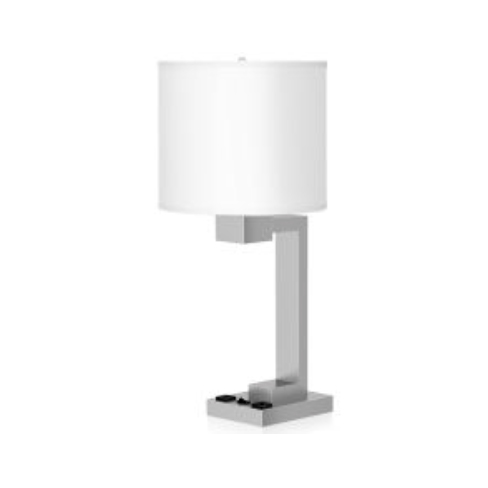 26" Single Table Lamp with Brushed Nickel Finish