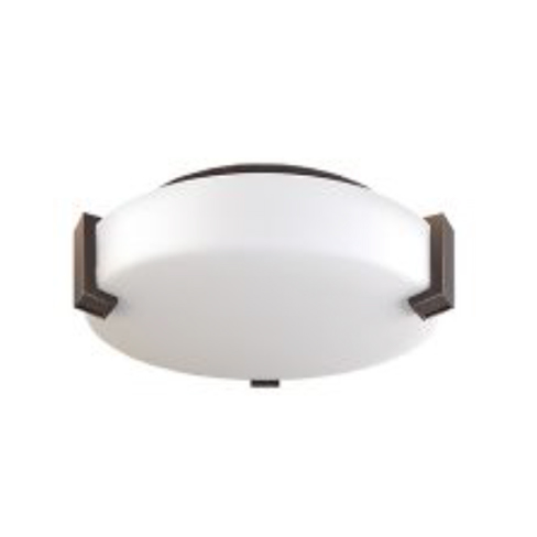 12" Ceiling Light with Frosted Acrylic with Dark Bronze Finish
