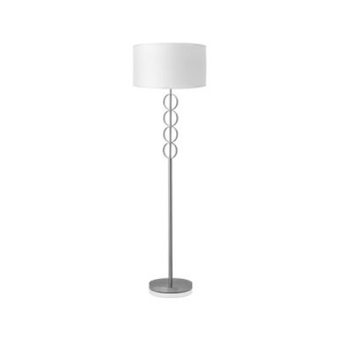 59" Floor Lamp with Brushed Nickel Finish
