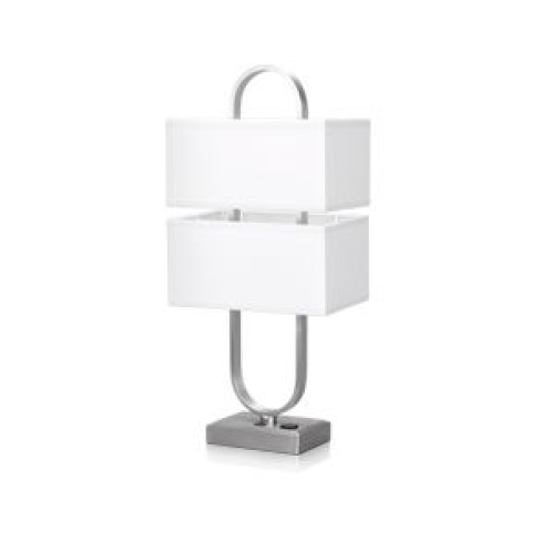 28" End Table Lamp with Brushed Nickel Finish