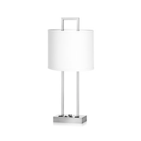 29" Twin Table Lamp with Brushed Nickel Finish