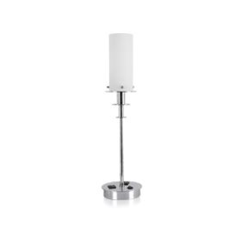 22.5" Single Table Lamp with Chrome Finish and Frosted Glass Diffuser