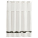No Hooks Needed Shower Curtain with Fabric Snap in Liner 71"×74“ Polyester