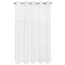 No Hooks Needed Textrue Fabric Shower Curtain with Snap in Liner 71"x74" Polyester