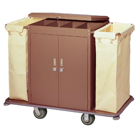 Housekeeping Service Cart Steel Plate Baked Paint Finish TWT7338