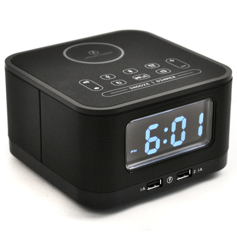 HS1-WC Bluetooth y Reloj Alarma con Carga Inalámbrica