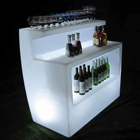 LED Illuminated Bar Counter 120x60x115cm