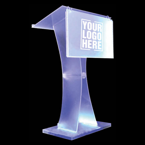 iLED™ Indoor/Outdoor Illuminated Acrylic Podium 70x45x110cm