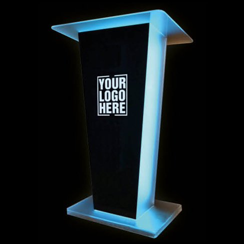 iLED™ Indoor/Outdoor Illuminated Acrylic Podium 70x45x110cm