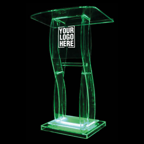 iLED™ Indoor/Outdoor Illuminated Acrylic Podium 70x45x110cm