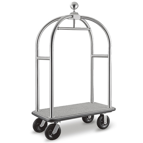 Birdcage H Luggage Cart Stainless Steel 110x61x191cm
