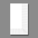 [GRAN0004994DVC] White Dinner Napkin Disposable Plain (Value line (1-ply), Coin Edge)