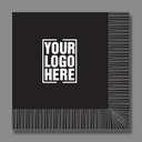 [BESP0005375BSO1C] Black Beverage Cocktail Disposable Napkin Personalized (Coin Edge, One color, 1000 Napkins)