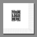 [BESP0005397BVO4C] White Beverage Cocktail Napkin Disposable Personalized (Value line (1-ply), Coin Edge, One color, 4000 Napkins)