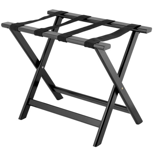 [LANC0005745B] Wood Folding Luggage Rack (Black)