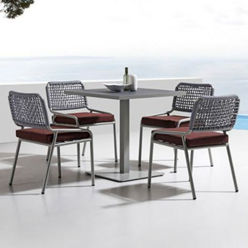 Outdoor Aluminum Table 75x75cm