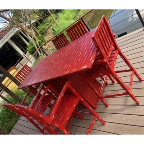 Pergola Table Aluminum Outdoor Seats 6