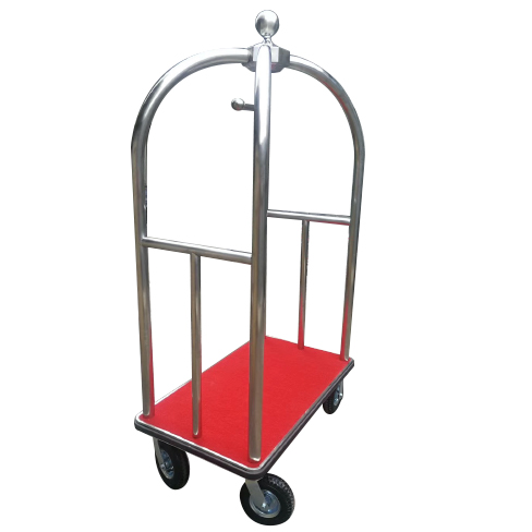 Birdcage T Luggage Trolley Stainless Steel 110x61x191cm