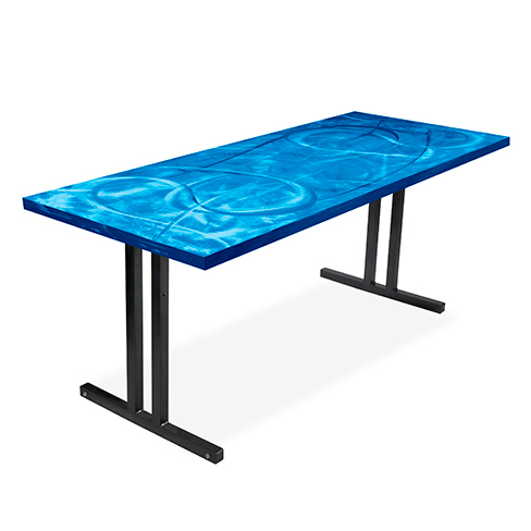 Swirl Table 18” x 60” Rectangle Roman II/H Leg
