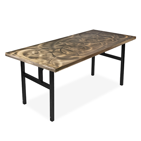 Swirl Table 18” x 96” Rectangle Roman II/H Leg