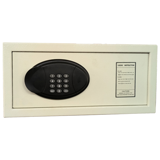 [SÛRE0013317B] Caja Fuerte Habitación Hotel Laptop Teclado Oval  (Beige)