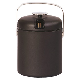 [GRAN0001280] Plastic Ice bucket 1.3L Brown with Tongs 