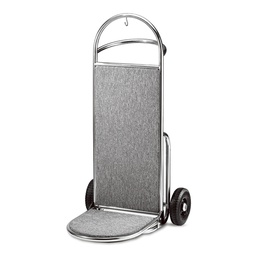 [BELL0000550] Luggage Hand Cart 2 Pneumatic Wheels 8" Polished Gray Carpet 70x60x120Hcm