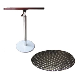 [SOCI0001535] Professional Cocktail/Highboy 56cm Round Table Stainless Steel Compressor Adjustable Height 66-108cm