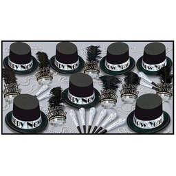 [FIRE0001775] New Year Party Assortment for 50 - Silver Top Hat
