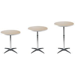 [SOUT0002563] Table 30" Round Alulite 30"-36"-42" KD Adjustable