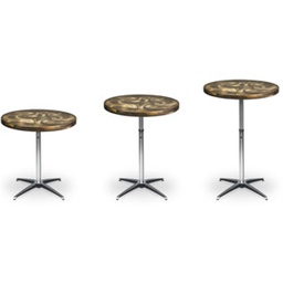 [SOUT0002564] Table 30" Round Alulite 30"-36"-42" KD Adjustable Swirl 