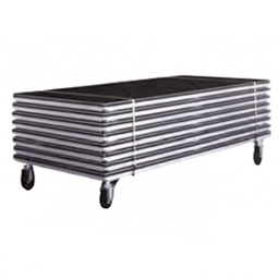 [SOUT0002450] Southern Aluminum® Alulite Stage Storage Cart Conv Kit Convert 1 deck into flat loading includes Casters & Binders (10 decks)