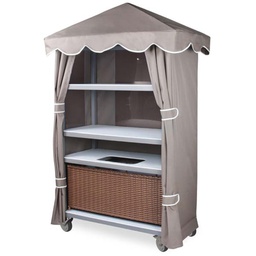 [SOUT0000516] Towel Cabana with Casters & Basket