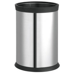 [FAB!0000314] Fab!™ Round 6L Stainless Steel Plastic Base and Rim Trash Can