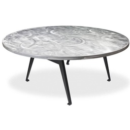 [SOUT0002685] Table 66" Round Alulite A Legs Swirl