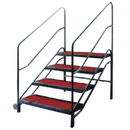 [SOCI0002460] Escalera para Tarima Movible de 4 Peldaños con Pasamanos 125x96x168cm