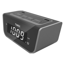 [TIME0001940] Radio reloj alarma LED doble USB pantalla LCD blanca 0.9”