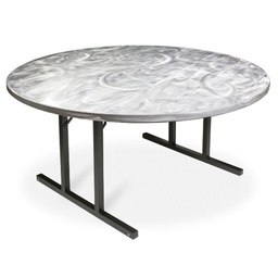 [SOUT0002678] Table 60" Round Alulite Roman II Legs Swirl
