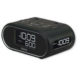 [IHOM0001944] Radio Alarm Clock Dual USB Triple Display Pre-Set