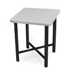 [SOUT0002551] Table 24” x 24” Square top w/ Alulite finish, 42" XCube Base - No plexiglass or LED Kit