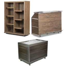 [SOUT0002513] Complete Set Front Bar, Back Bar & Ice Cart Mobile Bar Systems