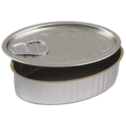 [JB P0003211] Lata Sardinas Ovalada 4oz Aluminio Pack 100