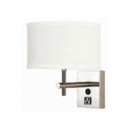 [ILAM0004013] 10"x12"x13.75" Wall lamp with Brushed Nickel Finish