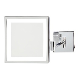 [JERD0004086] Espejo de Pared con Luz LED Cromo 8"x 8" 5x se Extiende 16"