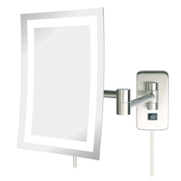 [JERD0004099] 6.5" x 9" , 5X LED Lighted Wall Mounted Mirror, Extends 15.5"
