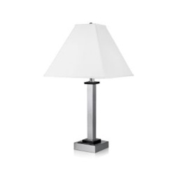 [ILAM0004166] 29" Single Table Lamp with Brushed Nickel Finish and Ebony Wood Accents